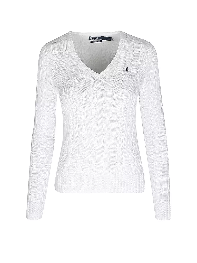 POLO RALPH LAUREN Pullover Slim Fit KIMBERLY weiss